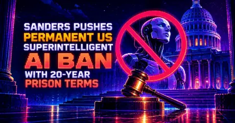 Sanders Pushes Permanent US Superintelligent AI Ban With 20-Year Prison Terms